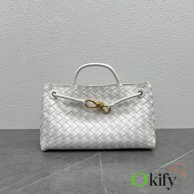 Okify Bottega Veneta Andiamo East West Bag White 29x18x10cm 754990 - 1
