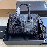Okify YSL Sac De Jour Baby Bag Black Crocodile Patent 26x22x13cm - 3
