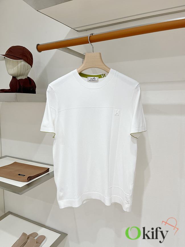 Okify Hermes White T-shirt 29732 (has big size) - 1