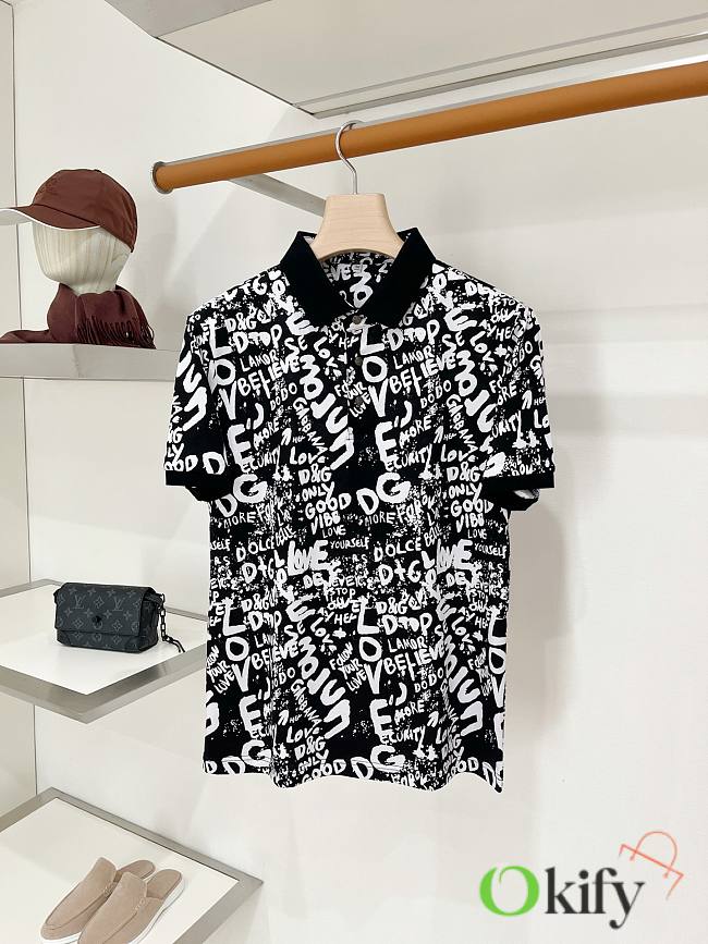Okify Dolce & Gabbana Black Polo Shirt (has big size) 29736 - 1