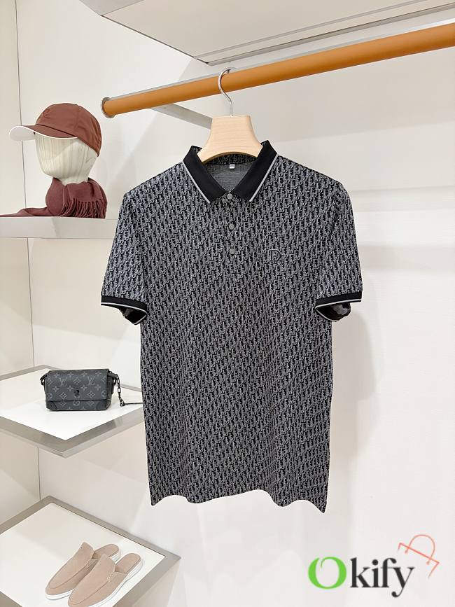 Okify Dior Gray Polo Shirt (has big size) 29737 - 1