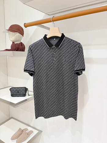 Okify Dior Gray Polo Shirt (has big size) 29737