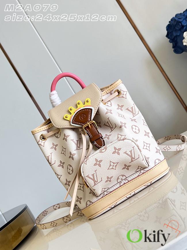 Okify Louis Vuitton Montsouris Mini LV Crafty Backpack M2A079 24x25x12cm - 1