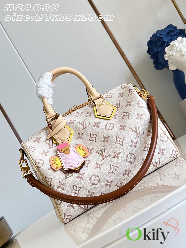 Okify Louis Vuitton Speedy Band 25 Soft LV Crafty Bag M2A038 26x19x15cm - 1
