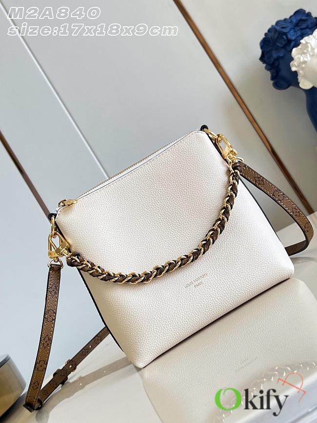 Okify Louis Vuitton Mini Multipass Bag White M2A840 17x18x9cm - 1