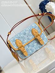 Okify Louis Vuitton Satchel Bag Denim Blue M2A647 19x15x6cm - 1