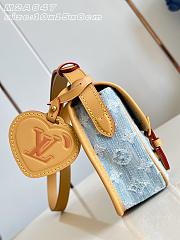 Okify Louis Vuitton Satchel Bag Denim Blue M2A647 19x15x6cm - 2