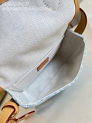 Okify Louis Vuitton Satchel Bag Denim Blue M2A647 19x15x6cm - 6