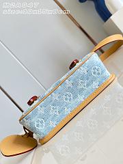 Okify Louis Vuitton Satchel Bag Denim Blue M2A647 19x15x6cm - 3