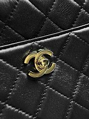 Okify CC Maxi Camera Case Bag Black Lambskin AS6443 24.5x13x8cm - 6