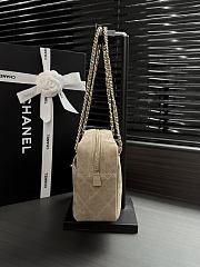 Okify CC Maxi Camera Case Bag Beige Suede AS6443 24.5x13x8cm - 3
