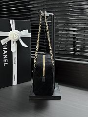 Okify CC Maxi Camera Case Bag Black Suede AS6443 24.5x13x8cm - 4