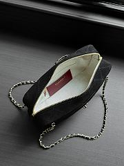 Okify CC Maxi Camera Case Bag Black Suede AS6443 24.5x13x8cm - 5