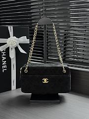 Okify CC Maxi Camera Case Bag Black Suede AS6443 24.5x13x8cm - 1