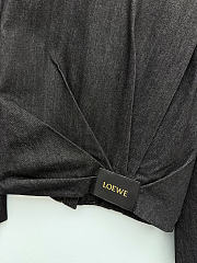 Okify Loewe Women Black Short Denim Jacket (has big size) - 5
