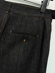 Okify Loewe Women Black Wide Leg Jeans (has big size) - 5