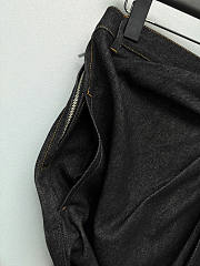 Okify Loewe Women Black Wide Leg Jeans (has big size) - 6