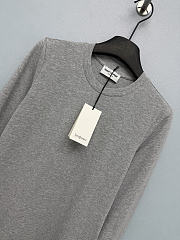 Okify YSL Gray Long-Sleeve Knit Dress (has big size) - 5