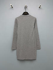 Okify YSL Gray Long-Sleeve Knit Dress (has big size) - 3