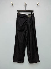 Okify Loewe Women Black Wide Leg Jeans (has big size) - 2