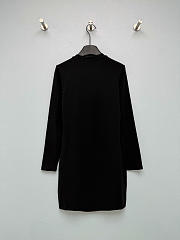 Okify YSL Black Long-Sleeve Knit Dress (has big size) - 6