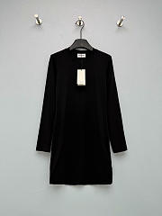 Okify YSL Black Long-Sleeve Knit Dress (has big size) - 5