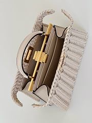 Okify Fendi Peekaboo ISeeU Bag White 27x20x11cm - 6