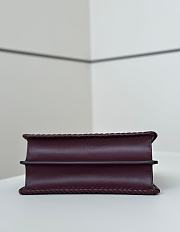 Okify Fendi Peekaboo ISeeU Bag Red Burgundy 27x20x11cm - 6