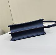 Okify Fendi Peekaboo ISeeU Bag Dark Blue 27x20x11cm - 6