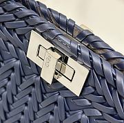 Okify Fendi Peekaboo ISeeU Bag Dark Blue 27x20x11cm - 5