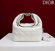 Okify Dior Toujours Hobo Bag Ivory White 22.5x14x7.5cm - 1