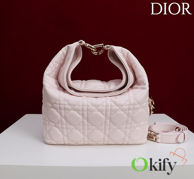 Okify Dior Toujours Hobo Bag Light Baby Pink 22.5x14x7.5cm - 1