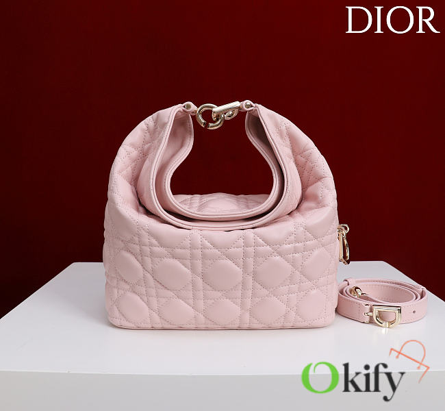 Okify Dior Toujours Hobo Bag Dusty Pink 22.5x14x7.5cm - 1