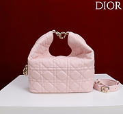 Okify Dior Toujours Hobo Bag Dusty Pink 22.5x14x7.5cm - 5