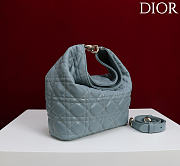 Okify Dior Toujours Hobo Bag Dusty Blue 22.5x14x7.5cm - 2