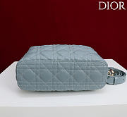 Okify Dior Toujours Hobo Bag Dusty Blue 22.5x14x7.5cm - 5