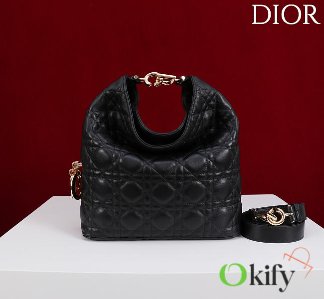 Okify Dior Toujours Hobo Bag Black 22.5x14x7.5cm - 1