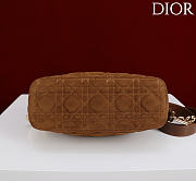 Okify Dior Toujours Hobo Bag Brown Suede 22.5x14x7.5cm - 5
