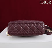 Okify Dior Toujours Hobo Bag Dark Red Burgundy 22.5x14x7.5cm - 3
