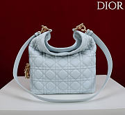 Okify Dior Toujours Hobo Bag Powder Blue 22.5x14x7.5cm - 2