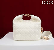 Okify Dior Toujours Hobo Bag Off White 22.5x14x7.5cm - 2