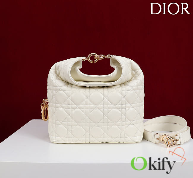 Okify Dior Toujours Hobo Bag Off White 22.5x14x7.5cm - 1