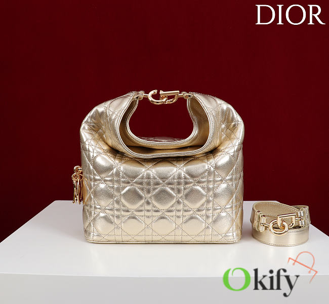 Okify Dior Toujours Hobo Bag Light Gold 22.5x14x7.5cm - 1
