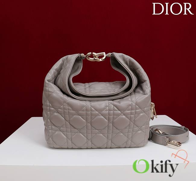 Okify Dior Toujours Hobo Bag Gray 22.5x14x7.5cm - 1