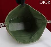 Okify Dior Toujours Hobo Bag Green Suede 22.5x14x7.5cm - 5