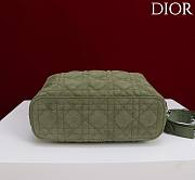 Okify Dior Toujours Hobo Bag Green Suede 22.5x14x7.5cm - 2