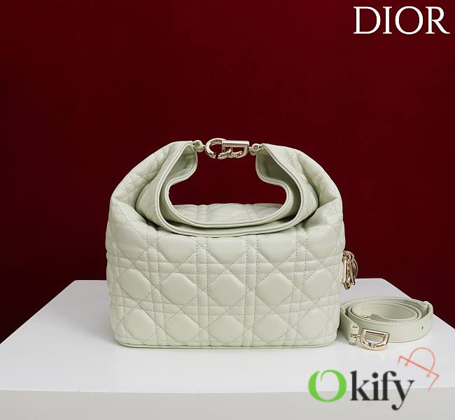 Okify Dior Toujours Hobo Bag Light Sage Green 22.5x14x7.5cm - 1