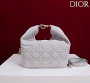 Okify Dior Toujours Hobo Bag Light Purple Suede 22.5x14x7.5cm - 3