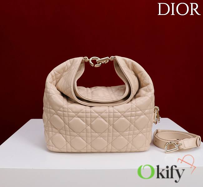 Okify Dior Toujours Hobo Bag Nude 22.5x14x7.5cm - 1