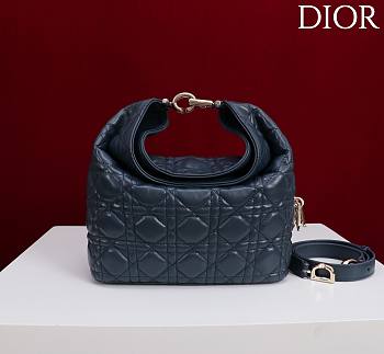 Okify Dior Toujours Hobo Bag Dark Blue 22.5x14x7.5cm